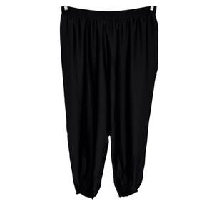 City Chic NEW Silky Pull on Jogger Pants Plus size 24 XXL Black elastic Waist